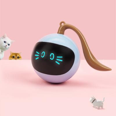 China Drop-shipping FOFOS Sustainable Mini Size Cat Toys Electric Smart Pet LED Robotic Interactive Ball for sale