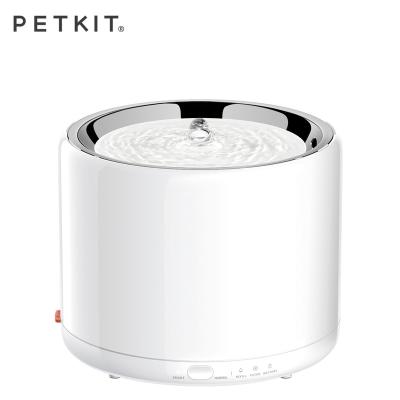 China PETKIT Smart Automatic Battery Operated Automatic Pet Cat Water Fountain with 304 Stainless Steel Bowl and Tray for sale