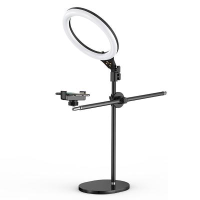 China Universal PORTABLE Selfie Ring Light With Flexible Mobile Phone Holder Stand Tripod Bracket Lazy Desk Lamp Led Light For Live Stream for sale