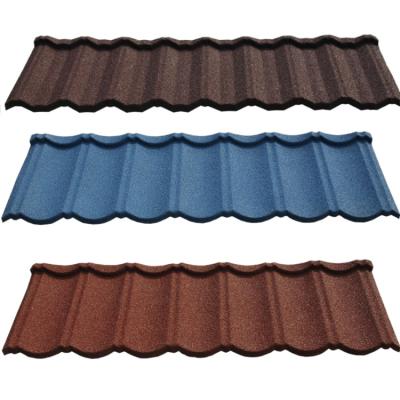 China Environmental Friendly Galvalume Coated Steel Sheet 0.5mm Corrugated Roof Metal Stone Roofing Sheets Roof Tiles for sale