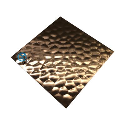 China Decorative Astm 304 Water Ripple Color Stainless Steel Sheet 201 1.5mm Thick Per Kg for sale