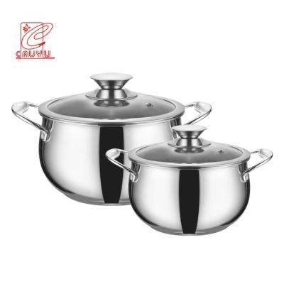 China SS304 Stainless Steel Pot Casserole Cookware Sustainable Stock Cooking Pot for sale