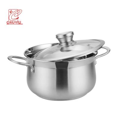 China Sustainable Eco Friendly High Quality Stainless Steel Design Soup Pot Unique Casserole Pot Cooking Pot for sale