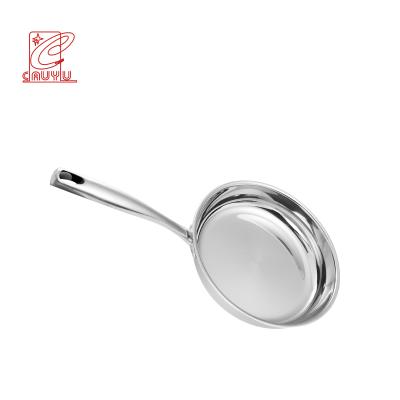 China 3 Ply Frying Pan Non Stick Stainless Steel Induction Grill Sustainable Steel Good Quality Non Frying Pan for sale