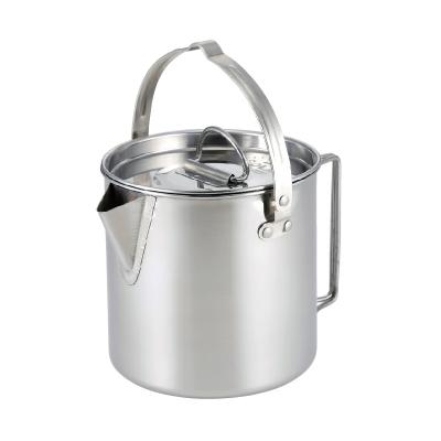 China Viable Wholesale Price 1L Anodized Stainless Steel Outdoor Tea Kettle Camping Kettle for sale