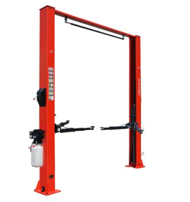 China New Model Two Automatic Post Car Lift Machine With Single Side Manual Lock Release 4000kg for sale