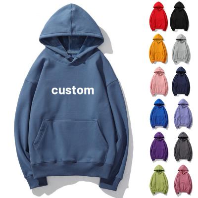 China Custom Cotton Men's Anti-pilling Fleece Anti-pilling Hoodies Solid Color Autumn And Winter New Loose Plus Size Customized Mens Hoody Cotton for sale