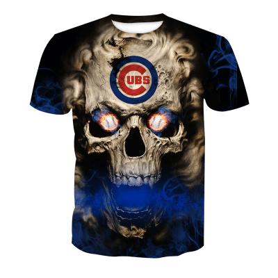 China Custom Skull Logo Gym T-shirt Private Label Yoycol Drop Shipping Anti-Pilling Services 3d Print Custom Men's Tshirts for sale