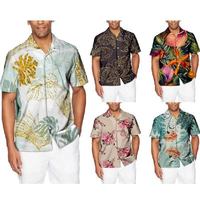 China Anti-pilling Anti-pilling All Over Print Wholesale Hawaii Shirt Men's Button Up Shirt Custom Shirt for sale