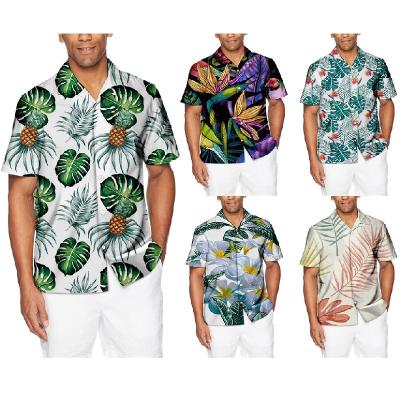 China Wholesale Custom Made High Quality Short Sleeve Anti Pilling Men's Hawaiian Shirts Button Shirt Shirt for sale