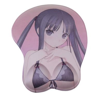 China With Wrist Rest 3D Printed Custom Boner Mousepad Silica Gel Anime Wrist Rest Breast Gel Wrist Rest Mouse Pad for sale