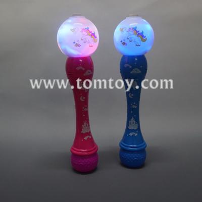 China Hot Summer Ourdoor Toy Tomtoy LED Light Up Unicorn Bubble Wand for sale