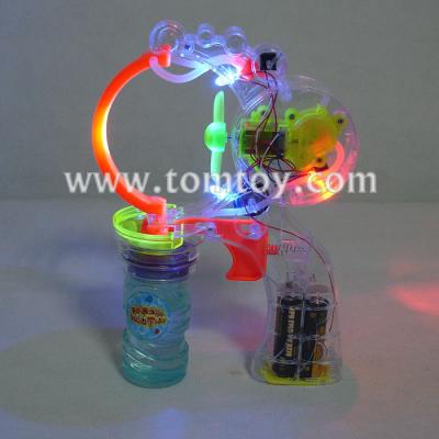 China Plastic Transparent Bubble Gun Light Up LED Bubble Gun With Music for sale