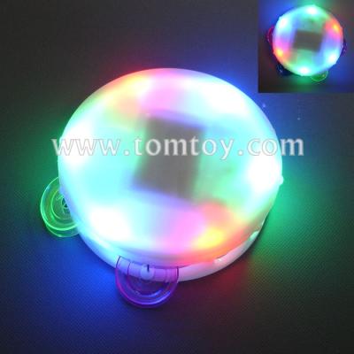 China Festival Celebration Noise Maker 5 Inches White Light Up LED Tambourne for sale