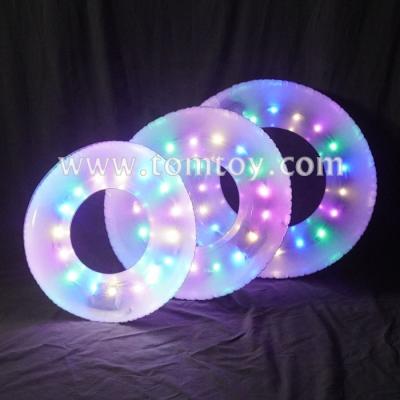 China Kid Poolside Reception LED Flashing Light Up Float Inflatable Tube Swim Swim Ring for Kids and Adults for sale