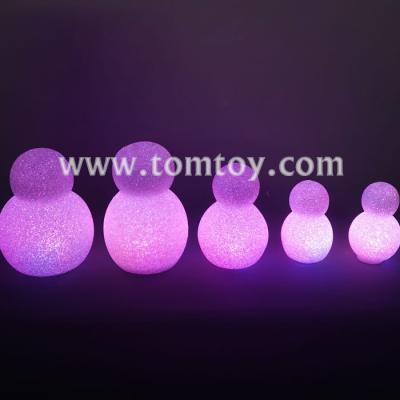 China 2018 Christmas LED Light Up Snowman Dolls Christmas Flashing Decoration for sale