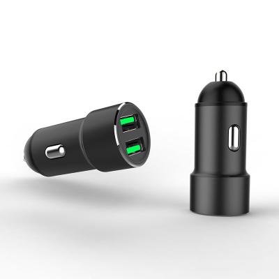 China QC 3.0 Quick Charger USB C Car Charger For PD Car Charging Dual USB Port 3.1A Car Charger Cigarette Lighter Adapter for sale