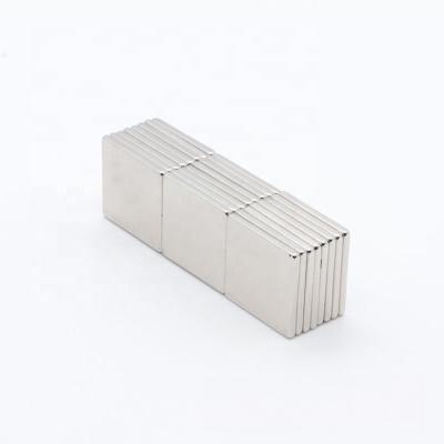 China Industrial Rectangular Magnet Free Samples 20*20*2 Neodymium Magnet Plated Nickel Block Ndfeb Square Magnet for sale