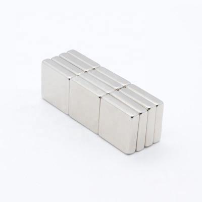 China Industrial Rectangular Magnet Free Samples 20*20*5 Neodymium Magnet Plated Nickel Block Ndfeb Square Magnet for sale