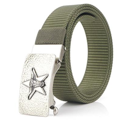 China Comfortable Custom Nylon Press Belt Outdoor Military Alloy Buckles Woven Weaving Fabric Belt for sale