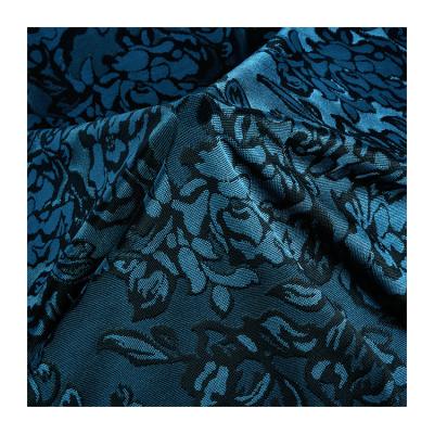 China Hot Selling High Quality Custom Luxury Stretch 95%Polyester 5%Spandex Environmental Protection Yarn Dyed Knit Plain Textured Jacquard Fabric for sale