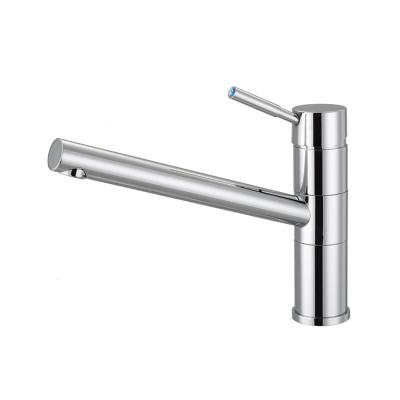 China Thermostatic Faucets Factory Price Polished Chrome Plated Water Mixer Tap Single Hole Kitchen Faucet for sale