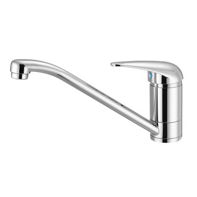 China Thermostatic Rotating Spout Long Neck Mixer Tap Kitchen Faucet for sale