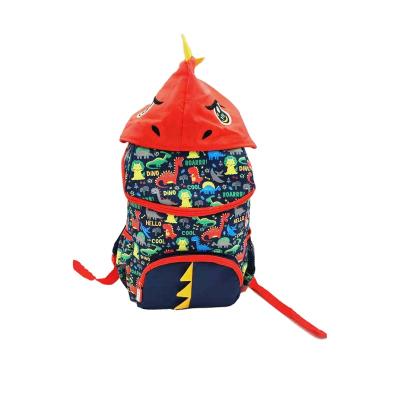 China Other New Arrive Fashion School Backpack Dino Design With Lovely Hat And Foldable For Boy 2021 Design for sale