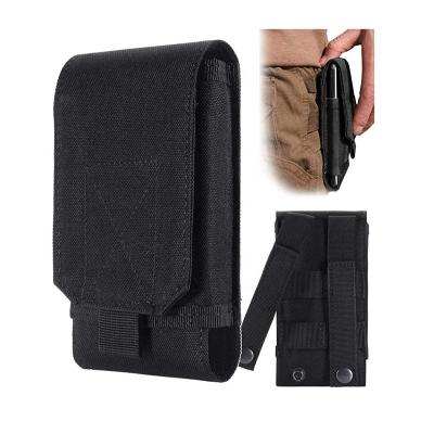 China 2020 Multifunctional Outdoor Portable Black Army Camouflage Waterproof Mobile Molle Phone Case Bag Phone Carrier Belt Pouch for sale