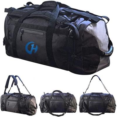 China Fashion High Capacity 500D PVC Tarpaulin Travel Gym Duffle Waterproof Durable Backpack With 2 Shoulder Straps Wholesale Multi Function for sale