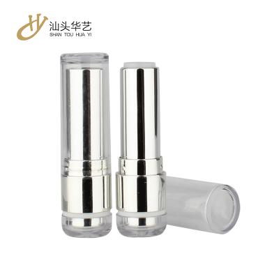 China OEM Cosmetic Empty Lipstick Transparent Container Packaging Silver Lipstick Tube for sale