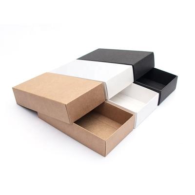 China Recyclable Paper Gift Box Packing Card Packing Box Exquisite White Black Printing for sale