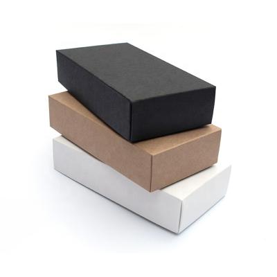 China Recyclable Exquisite White Black Card Kraft Paper Packing Box Printing for sale