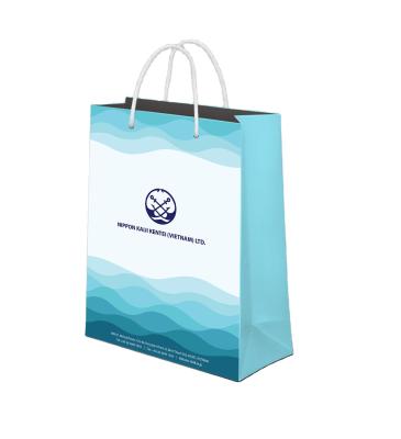 China paper & Wholesale Custom Cardboard Logo Printed Durable Kraft Paper Bag For Gift for sale