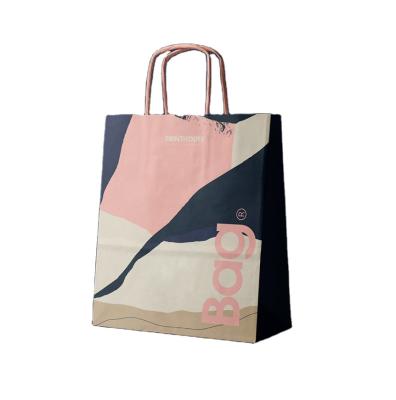 China Promotion Custom Logo Printed Paper Shopping Bags with Handles for sale