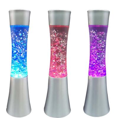 China Decoration Led Color Changing Lava Glitter Lamp With Battery Operated for sale