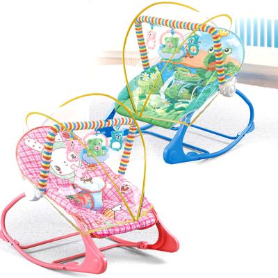 China Super Comfortable Newborn to Toddler Plush Baby Rocker Baby Bouncer Rocking Chair Baby with Music and Vibration for sale