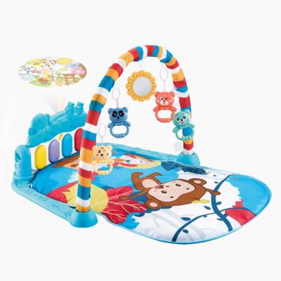 China Wholesale Eco-Friendly Baby Play Mat Musical Baby Toys 0 6 Months Kick and Play Piano Gym Mat Pad Toys with Spotlight for sale