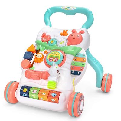 China Multifunctional Sit to Hold Musical Wholesale Learning Multifunctional Start Activity Toy Push Pull Baby Walking Walker for sale