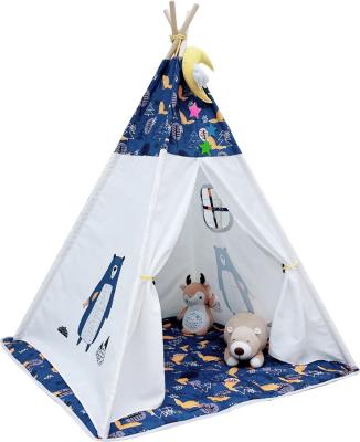 China Easy Foldable Kids Play Tent Kids Play Tent Indoor Pop Up Large Wooden Frame Kids Teepee Tent for sale