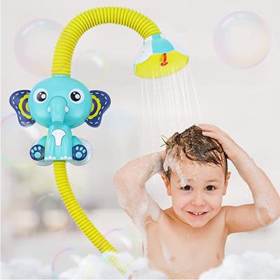 China 2021 Electric Automatic Elephant Bath Toy Water Pump Hand Shower Sprinkler Elephant Bath Toy for sale