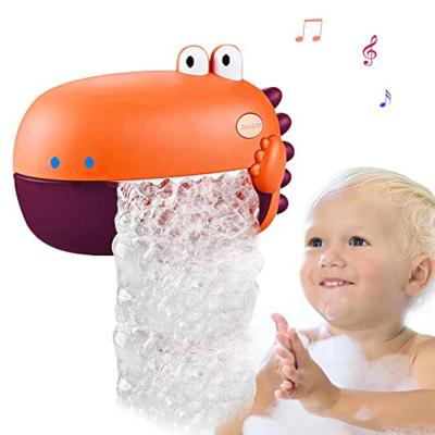 China Cute Dinosaur Baby Bath Toys Happy Interactive Musical Cute Dinosaur Bubble Memory Maker Baby Bath Toys Bubble Machine for sale