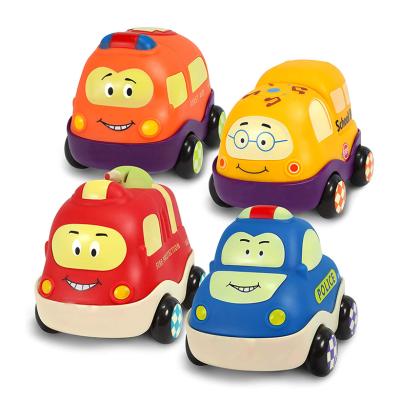 China Lovely Appearance Toddlers Vehicle Baby Toys Soft Sturdy Mini Baby Pull Back Car Toy for sale