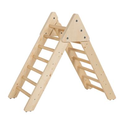 China Indoor Dreieck Triangle Play Set Montessori Foldable Wooden Pickler Triangle Climbing Frame with Ladder for sale