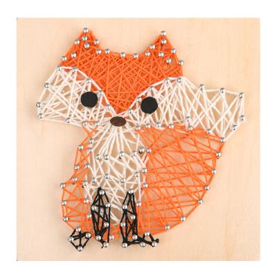 China DIY Eco-Friendly Material Toys Make Your Own String Art Lights Educational Arts and Crafts Kit Color Wooden Kit for Kids and Adult Animal String Art for sale