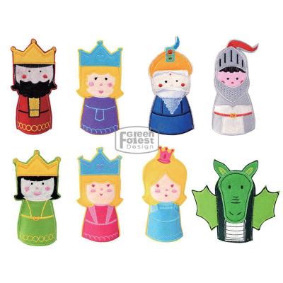 China Toy Royalty Design Children's Educational Animal High Quality Fabric Non-wowen Finger Puppet PVC for sale