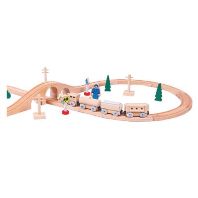 China 37 Pcs Wooden Wooden Toys For Kids Wooden Train for sale