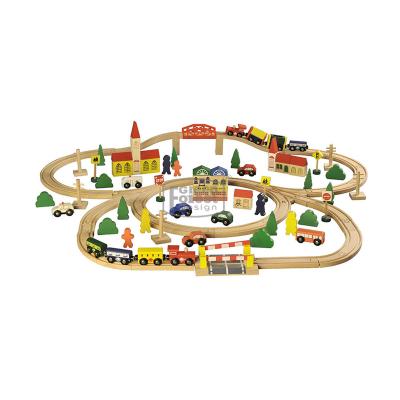 China Wooden Split Toy Hangzhou OEM Train Set With Accessories Cars Kids for sale