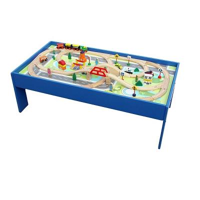 China Slot Toy Wooden Track Theme Park Table Train Tracks for sale