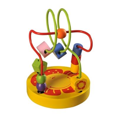 China Hot Sale MDF Birch Wooden Beads Maze Toys Preschool Wood Maze Smart Yellow Game for sale